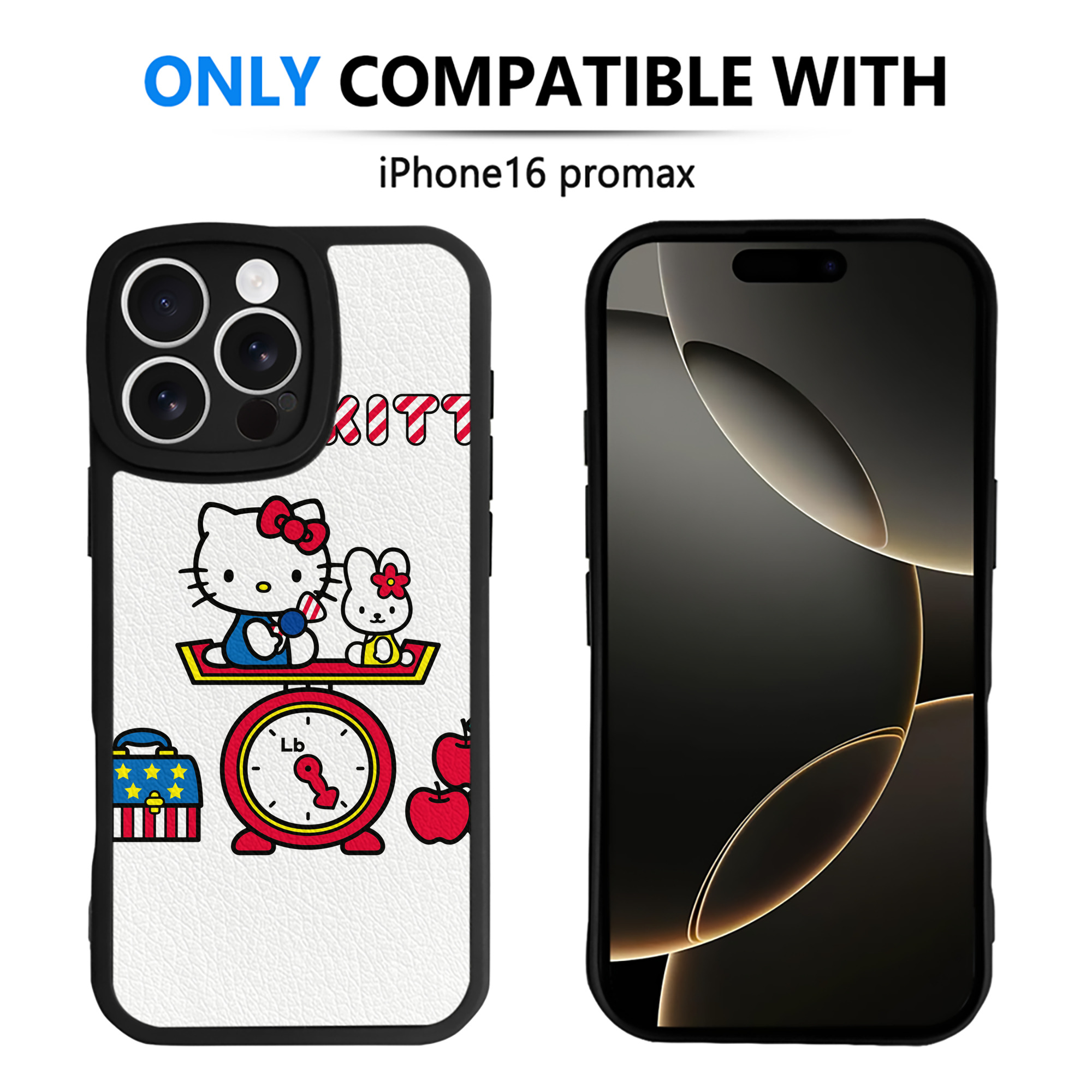 （画像用） Hello Kitty ハローキティ 【iPhone 16シリーズ対応】シリコンスマホケース（レザー調） 材質：シリコン